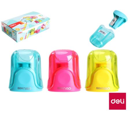 Ořezávátko DELI se zásobníkem U-TOUCH / barevný mix Ořezávátko DELI se zásobníkem U-TOUCH / barevný mix