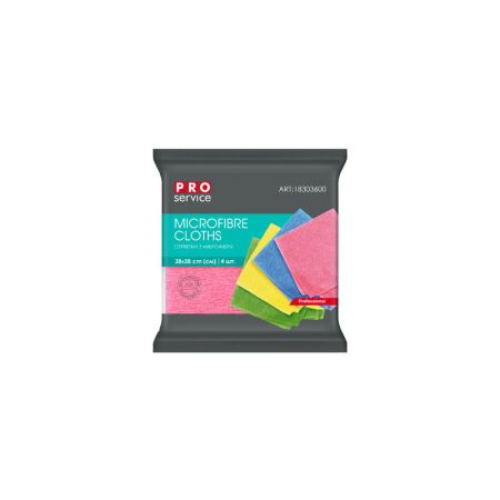 Utěrka z mikrovlákna PRO service univerzální 4 ks - 38 x 38 cm / mix barev