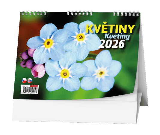 Kalendář stolní obrázkový Květiny / BSF7