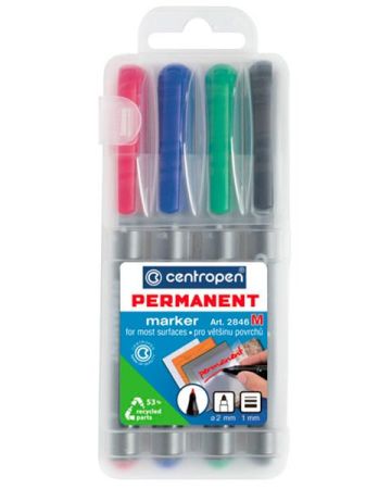 Popisovač Centropen Permanent 2846 / sada 4 ks
