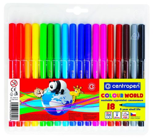 Popisovače Centropen 7550/18 - sada 18 ks