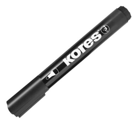 Popisovač Kores K-Marker Permanent - černá / kulatý hrot