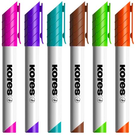 Popisovač Kores K-Marker Flipchart - sada 6 ks / kulatý hrot