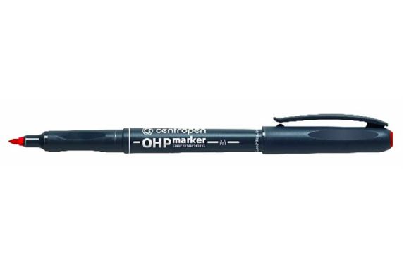 Popisovač Centropen Permanent OHP 2637 / červená
