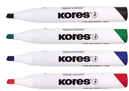 Popisovač Kores K-Marker Whiteboard - červená / klínový hrot