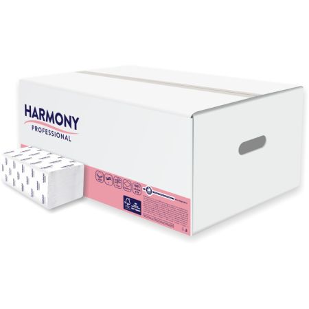 Papírové ručníky skládané Z-Z Harmony bílé / 2-vrstvé / 150 ks Papírové ručníky skládané Z-Z Harmony bílé / 2-vrstvé / 150 ks