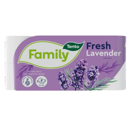 Papír toaletní Tento Fresh Aroma Lavender - 2 vrstvý / 8 rolí Papír toaletní Tento Fresh Aroma Lavender - 2 vrstvý / 8 rolí