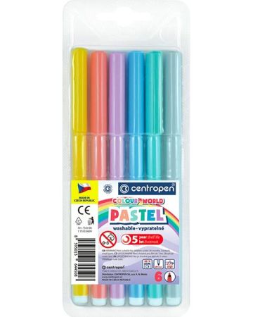 Popisovače Centropen PASTEL 7550/6 - sada 6 ks