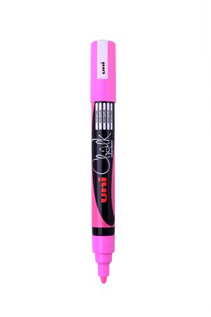 Popisovač křídový UNI Chalk Marker PWE-5M / fluo růžová