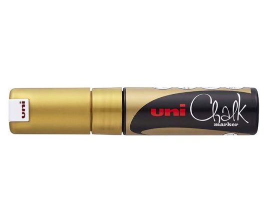 Popisovač křídový UNI Chalk Marker PWE-5M / zlatá