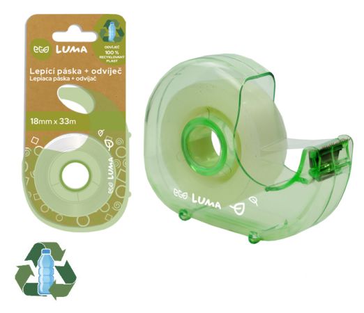 Lepicí páska s odvíječem ECO LUMA - 18 mm x 33 m Lepicí páska s odvíječem ECO LUMA - 18 mm x 33 m