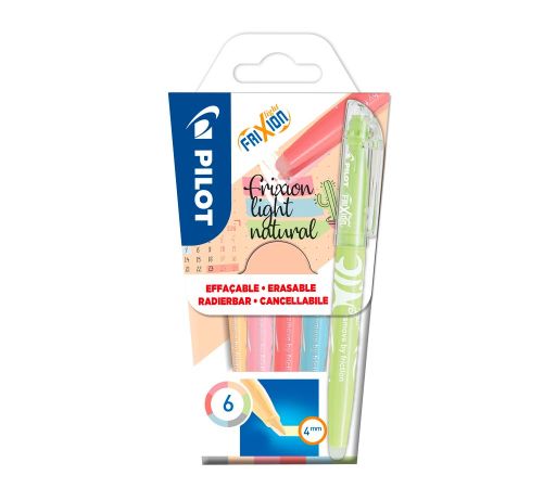 Zvýrazňovač Pilot FriXion Light Natural / sada 5 + 1 zdarma