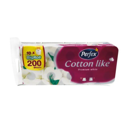 Papír toaletní Perfex Cotton like 3 -vrstvý / 8+2 ks Papír toaletní Perfex Cotton like 3 -vrstvý / 8+2 ks
