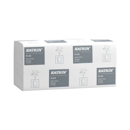 Papírové ručníky skládané Z-Z Katrin Plus bílé / 1-vrstvé / 300 ks Papírové ručníky skládané Z-Z Katrin Plus bílé / 1-vrstvé / 300 ks
