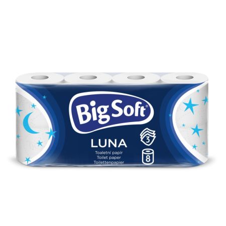 Papír toaletní Big Soft Luna 3-vrstvý / 8 ks