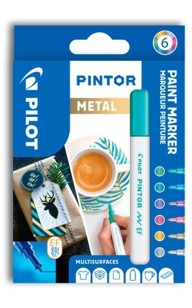 Popisovač Pilot Pintor EF Metal / sada 6 ks