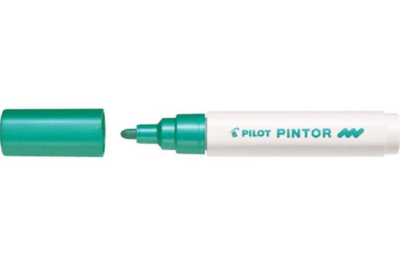 Popisovač Pilot Pintor M / metalický zelená