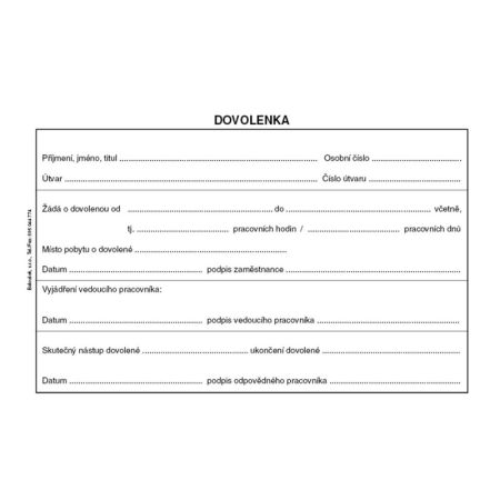 Dovolenka Baloušek A6 / 50 listů / ET075 Dovolenka Baloušek A6 / 50 listů / ET075