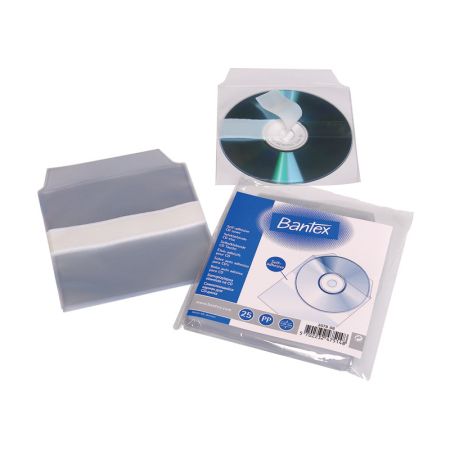 Samolepicí kapsa na CD s klopou - na CD / 25 ks Samolepicí kapsa na CD s klopou - na CD / 25 ks