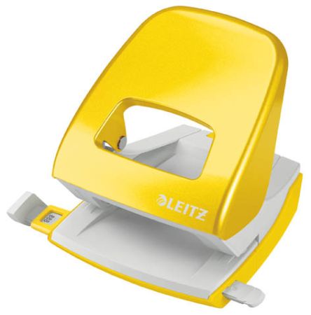 Kancelářský děrovač Leitz NeXXt 5008 / metalická žlutá - 30 listů