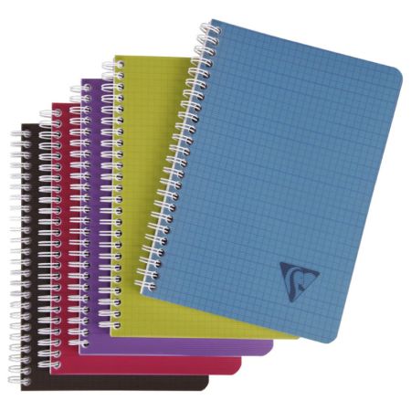 Blok kroužkový Clairefontaine Linicolor intesive A5 - čtvereček / 90 listů / mix barev Blok kroužkový Clairefontaine Linicolor intesive A5 - čtvereček / 90 listů / mix barev