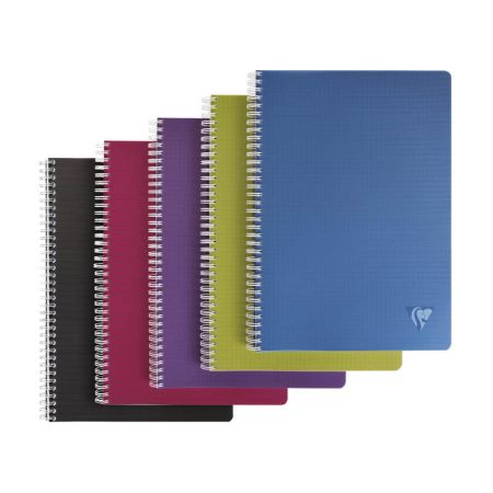 Blok kroužkový Clairefontaine Linicolor intesive A4 - čtvereček / 50 listů / mix barev Blok kroužkový Clairefontaine Linicolor intesive A4 - čtvereček / 50 listů / mix barev