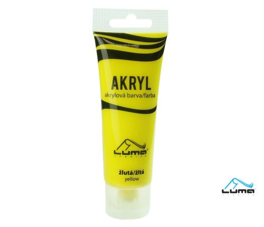 Akrylová barva LUMA - 75 ml / žlutá