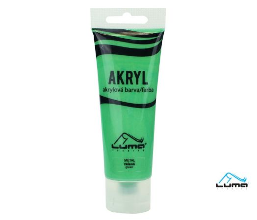 Akrylová barva LUMA - METAL / 75 ml / zelená