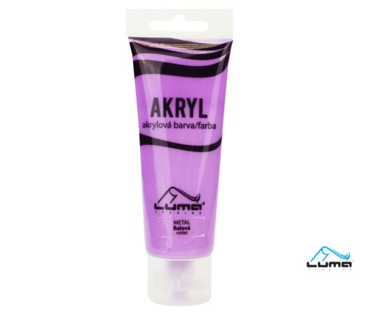 Akrylová barva LUMA - METAL / 75 ml / fialová