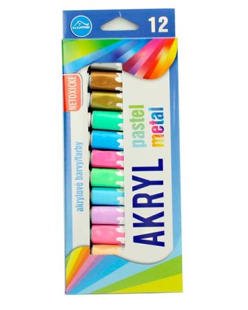 Akrylová barva LUMA - 12 barev / metalické + pastelové