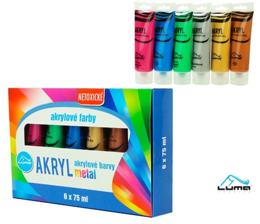 Akrylová barva LUMA - 6 barev / metalické