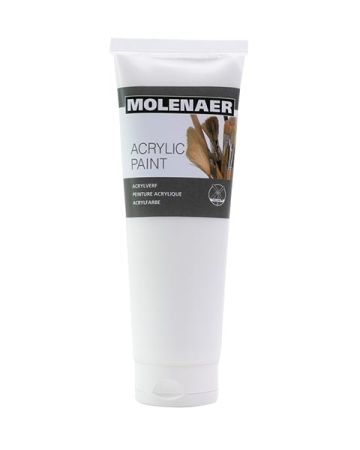 Akrylová barva Molenaer - 250 ml / bílá