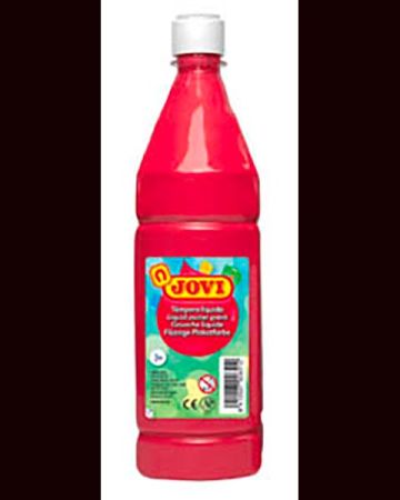 Tekuté temperové barvy JOVI PREMIUM v lahvi - 1000 ml / červená