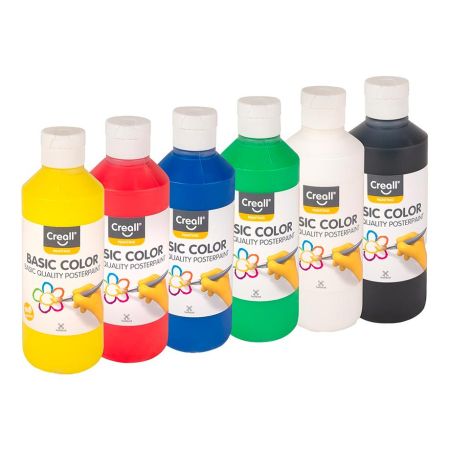 Temperové barvy v lahvi - 6 x 250 ml