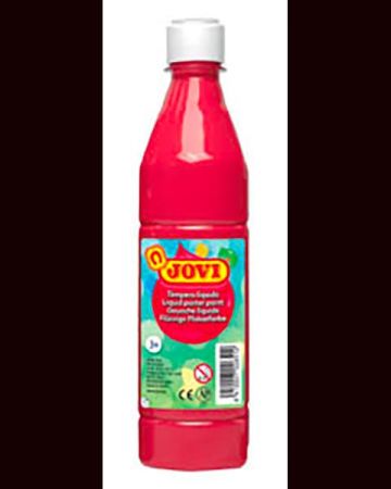 Tekuté temperové barvy JOVI v lahvi - 500 ml / červená