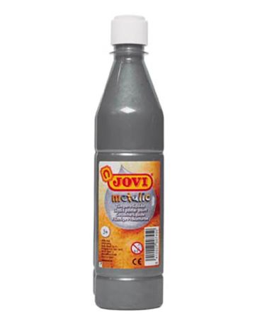 Tekuté temperové barvy JOVI v lahvi - 500 ml / stříbrná