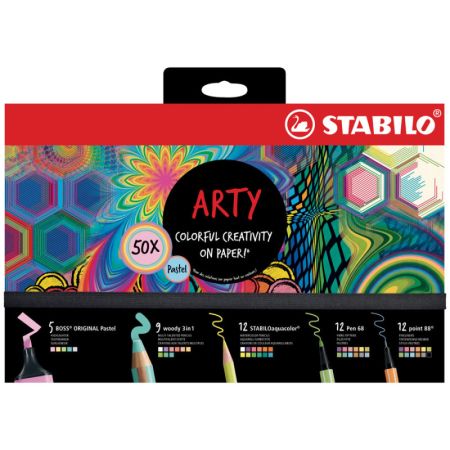 Kreativní sada Pastel STABILO® ARTY - 50 ks Kreativní sada Pastel STABILO® ARTY - 50 ks