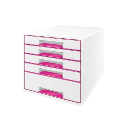 Zásuvkový box Leitz WOW - 4+1 zásuvky / růžová Zásuvkový box Leitz WOW - 4+1 zásuvky / růžová