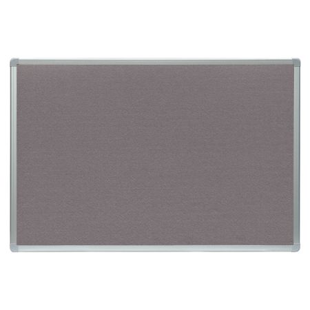 Tabule filcová v hliníkovém rámu ARTA - 100 x 150 cm / šedá Tabule filcová v hliníkovém rámu ARTA - 100 x 150 cm / šedá