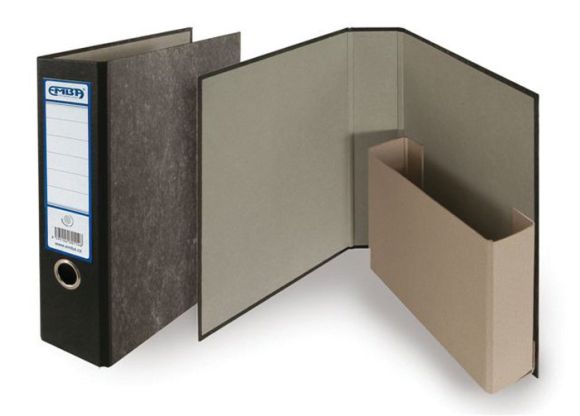 Pořadač archivní Emba A4 papírový /  8 cm /  černá