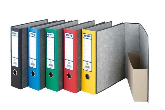 Pořadač archivní Emba A4 papírový /  8 cm /  modrá