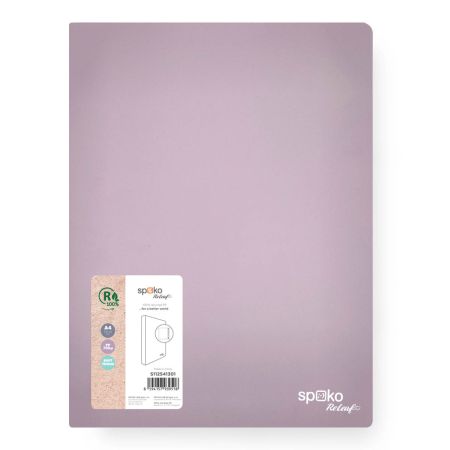 Pořadač A4 kroužkový Spoko ReLeaf Soft touch - 4-kroužek / levandulová