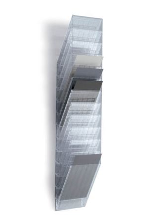Držáky na prospekty Flexiboxx - 12 / A4 / čirý / na výšku