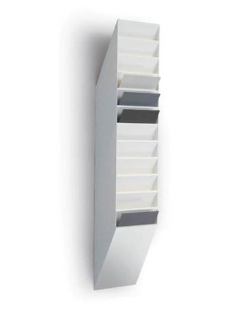 Držáky na prospekty Flexiboxx - 12 / A4 / bílý / na výšku