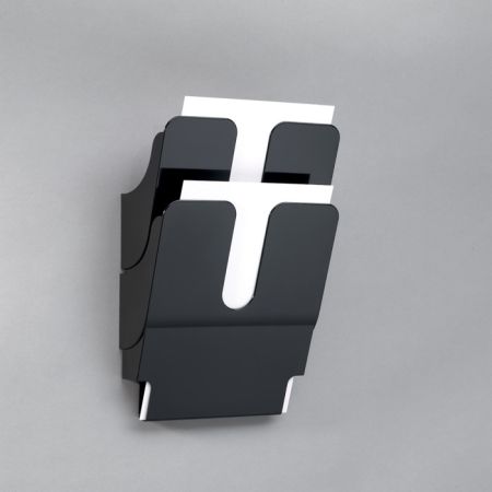 Držáky na prospekty Flexiplus - 2 / A4 / černý / na výšku