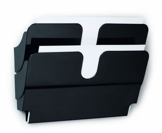 Držák na prospekty DURABLE magnetický - 2 / A4 černý / na šířku