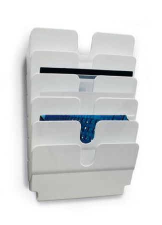Držáky na prospekty Flexiplus - 6 / A4 / bílý / na šířku