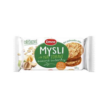EMCO ovesné sušenky - oříškové / 60 g EMCO ovesné sušenky - oříškové / 60 g