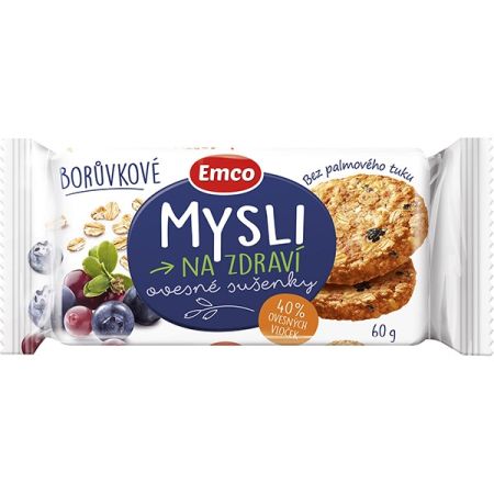 EMCO ovesné sušenky - borůvkové / 60 g EMCO ovesné sušenky - borůvkové / 60 g