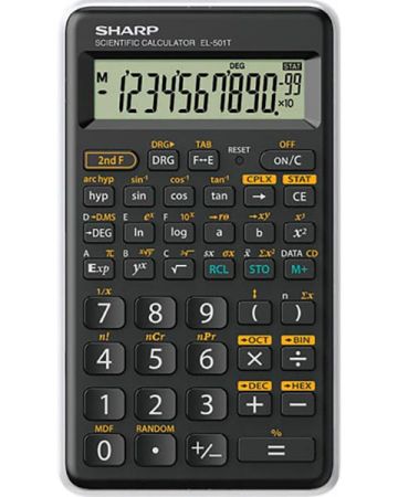 Sharp EL-501 školní kalkulačka černo-bílá